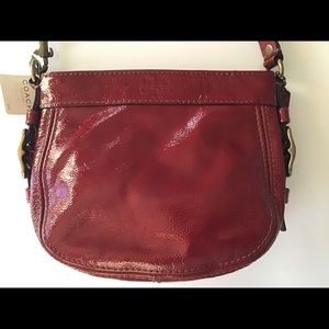 COACH F41869 Zoe mini Crimson Patent Leather Bag